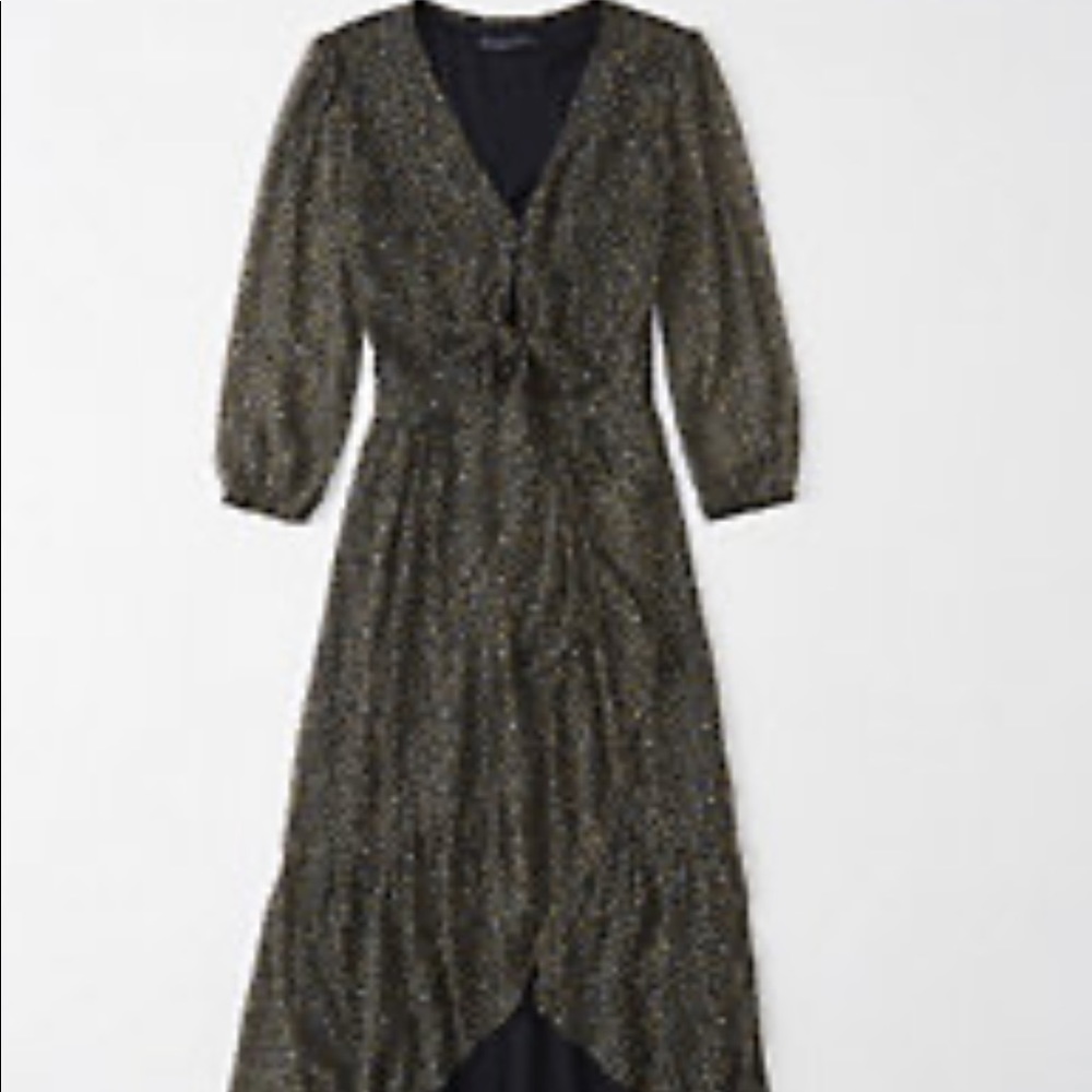 Abercrombie & Fitch ruffle hem midi dress